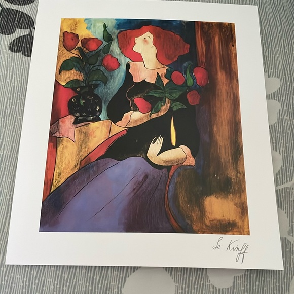 Linda Le Kinff Magli au Bouquet seriolithograph signed in plate